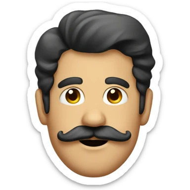 Man handlebar moustache  sticker