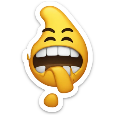 Emoji with tong out sticker