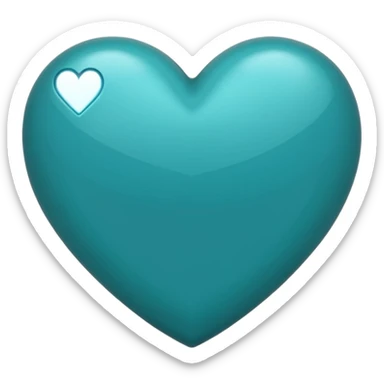 Corazón turquesas oscuro, más oscuro tirando a. Verde un poco mas azulado verdosos sticker