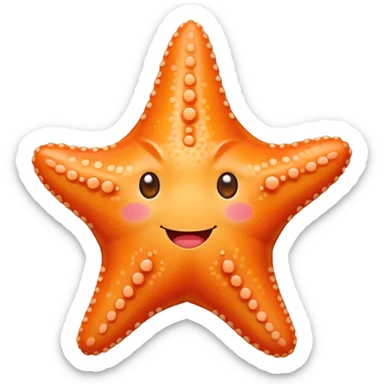 Big Blushed cheeks starfish sticker