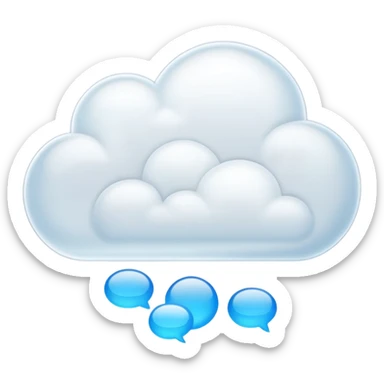 cloud message bubble sticker