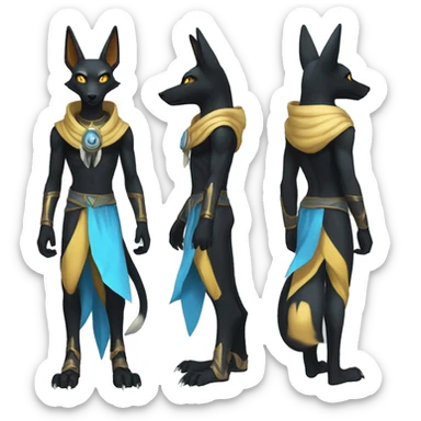 Anubis-Umbreon-Lucario full body sticker