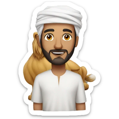 arabic man with lion sticker