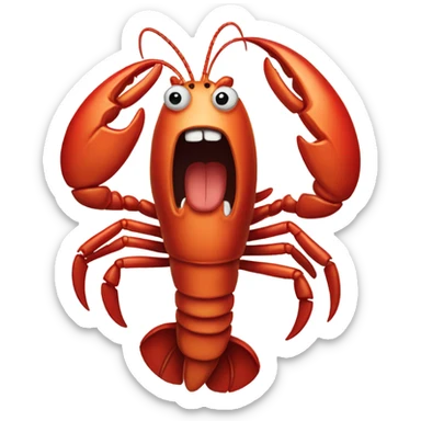 lobster screaming sticker