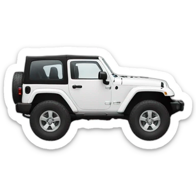 White jeep wrangler sticker