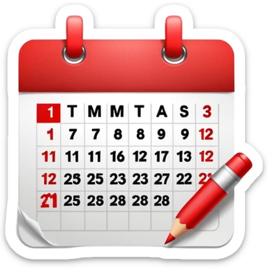 calendar crossed out sticker