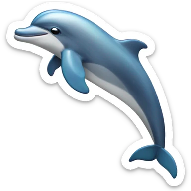Dolphin jumping over a rainbow sticker