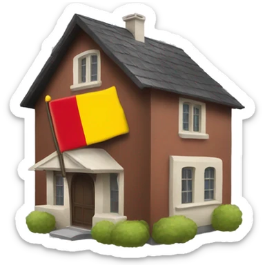 house witha horse and a belgium flag sticker