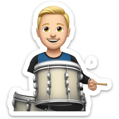 Down syndrome drummer sticker