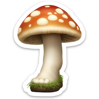 Mushrooms growing on a foot  sticker