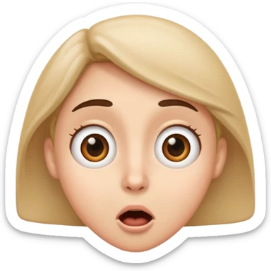 more surprised face sticker