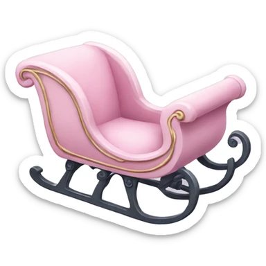 light pink sleigh sticker