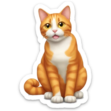Orange cat sticker