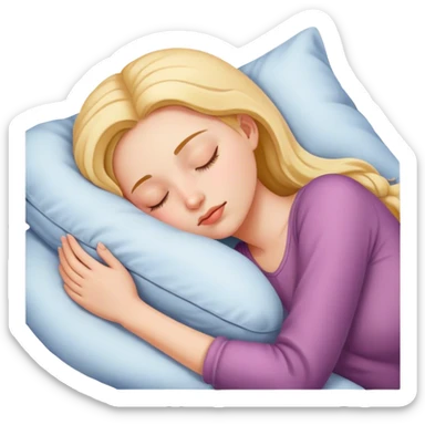 chica durmiendo sticker