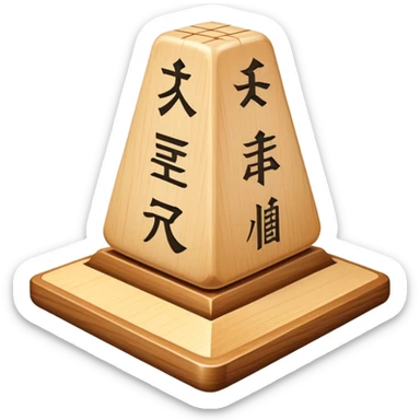shogi piece pawn simple clear design sticker