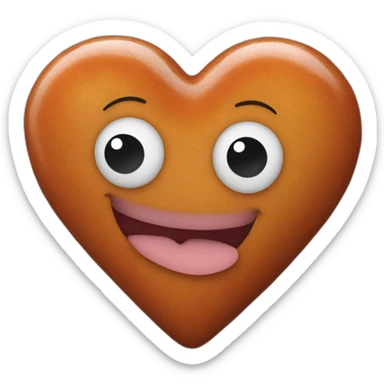 a heart with a rougail sausage in it sticker