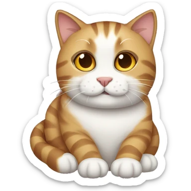 Cozy cat sticker