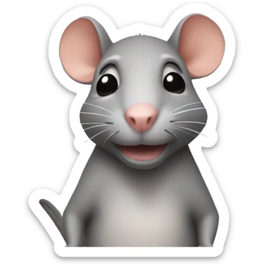 rat on a poll  sticker