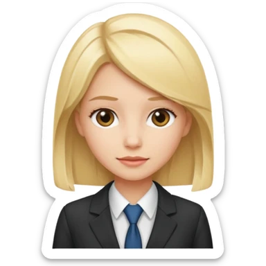 blonde womand, cute, from sector commercial sticker