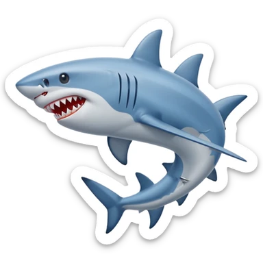 Shark with blue Nike shoes sticker