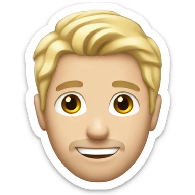 Wednesday, Adam with blonde hair sticker