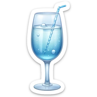 GLASS WITH FIZZ WATER WITHOUT STRAW sticker