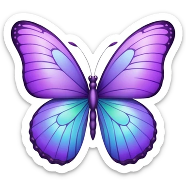 purple butterfly sticker