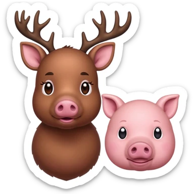 Deer with a pig sticker