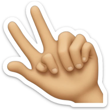 crossing fingers sticker