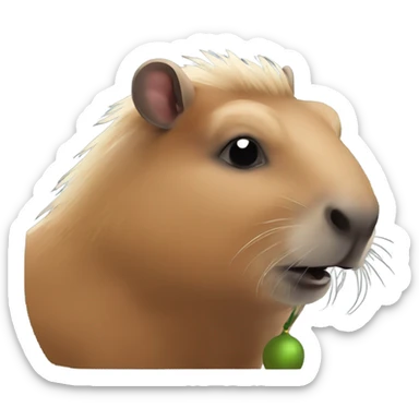 Santa capybara  sticker