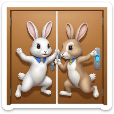 I want the alliance leader to kick me out of the alliance and close the door, so that they both look like rabbits. sticker