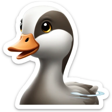 Soaking wet goose sticker