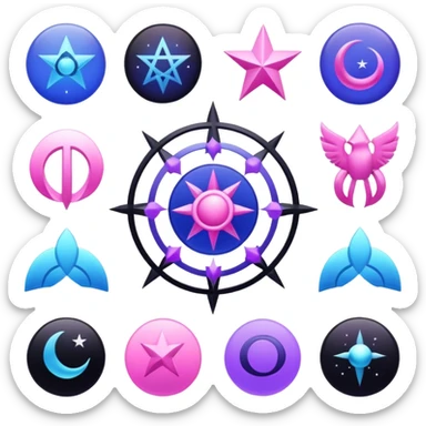 custim astrology symbols

blue/pink/purple/black colors

alt aesthetic sticker