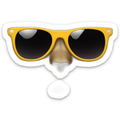 Tabby maine coon with sunglasses sticker