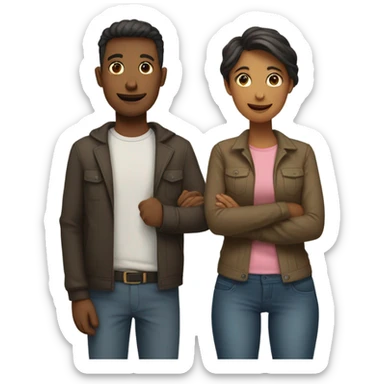 MALE AND FEMALE JOINED HANDS TOGET sticker