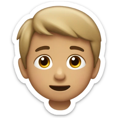 Niño moreno abrazando a osito  sticker