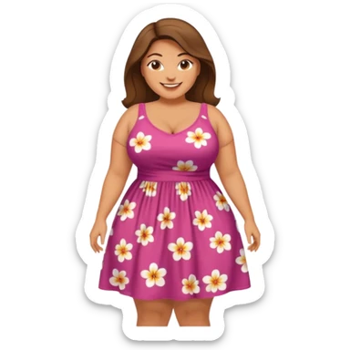 full-figured woman with a large bum sticker