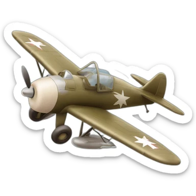 Avion de la première guerre mondiale piloté par un cochon sticker