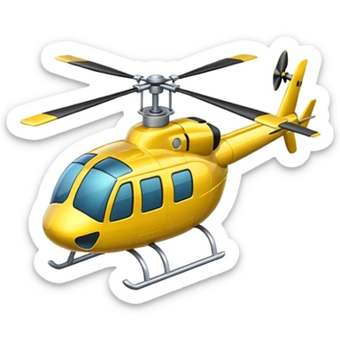 emoji helicopter sticker