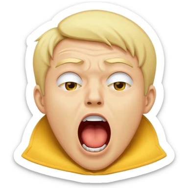 mad and yawning make it yellow tho  sticker