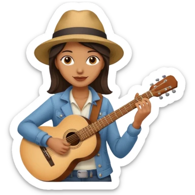 woman Street Musician sticker