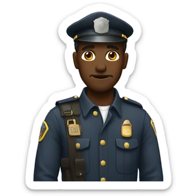 Guard who working at museum sticker