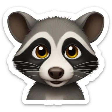 Possum mixed with a raccoon sticker