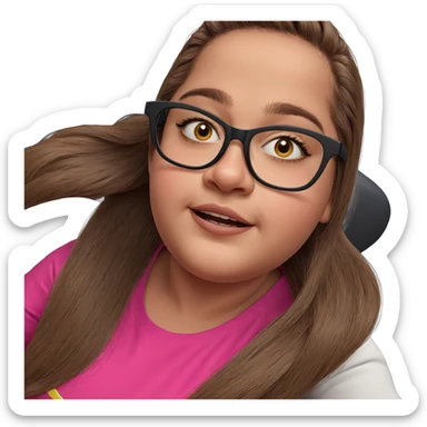 realistic portrait of girl sticker