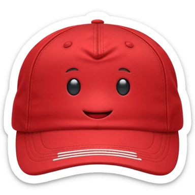 cap cloth red sticker