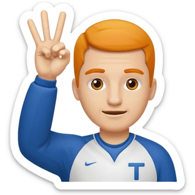 sports coach making "t" sign sticker