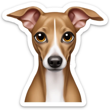 Red fawn italian greyhound sticker