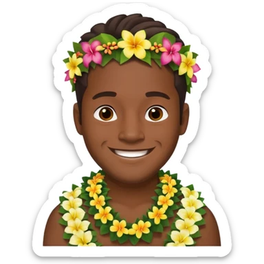 hawaian man sticker