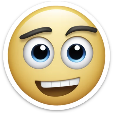 Rolling eyes with tongue sticking out sticker