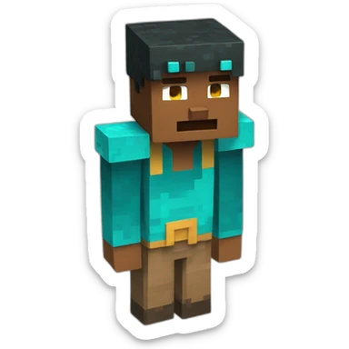 chat jouant a minecraft sticker